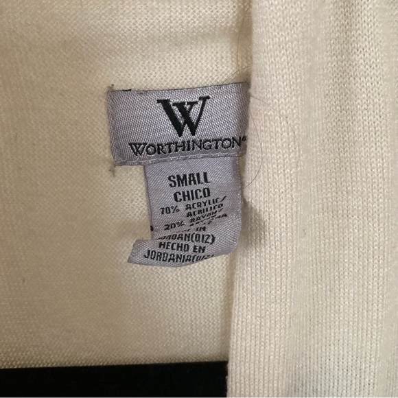 Worthington Cream Drape Cardigan Size S - Picture 2 of 7